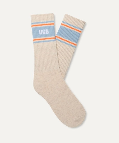 UGG（アグ）の「アグ 【UGG 】-  ウィメンズ ソックス【W JEDLYN VARSITY CREW 1176830-NPH】（ソックス/靴下・レディース・サンドベージュ・ONE SIZE）」の3枚目の写真