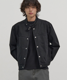 EXCONTAINER（エックスコンテナ）の「クロップフィールドデニムジャケット（ブラック）（デニムジャケット）」