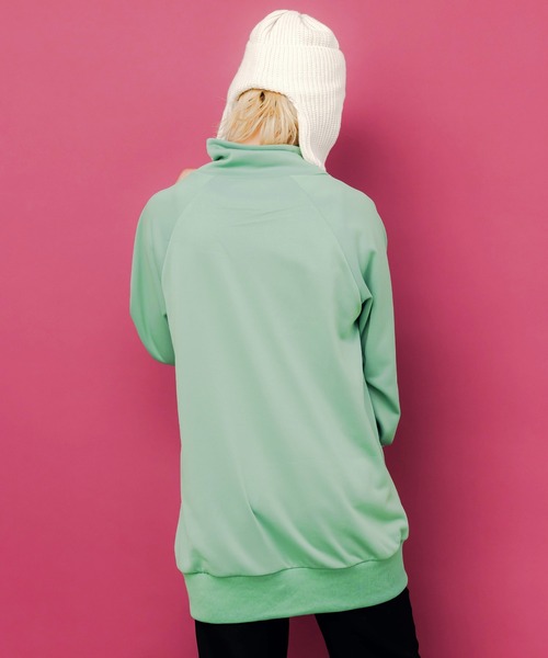 ScoLar Parity（スカラーパリティ）の「353136：ネコ裏毛フード付きチュニック（パーカー・レディース・グリーン・M）」の5枚目の写真