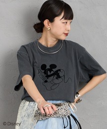 GOOD ROCK SPEED（グッドロックスピード）の「[GOOD ROCK SPEED グッドロックスピード] 別注 MICKEY MOUSE   フロッキープリントTシャツ   ディズニー（Tシャツ/カットソー）」