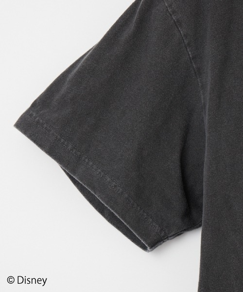 GOOD ROCK SPEED（グッドロックスピード）の「[GOOD ROCK SPEED/グッドロックスピード] 別注 MICKEY MOUSE / フロッキープリントTシャツ / ディズニー（Tシャツ/カットソー・レディース・チャコールグレー・M/L/XL）」の16枚目の写真