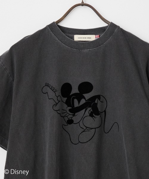 GOOD ROCK SPEED（グッドロックスピード）の「[GOOD ROCK SPEED/グッドロックスピード] 別注 MICKEY MOUSE / フロッキープリントTシャツ / ディズニー（Tシャツ/カットソー・レディース・チャコールグレー・M/L/XL）」の22枚目の写真
