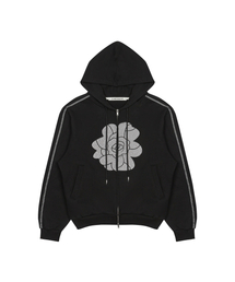L14 ROSE HOOD ZIP-UP(BLACK)