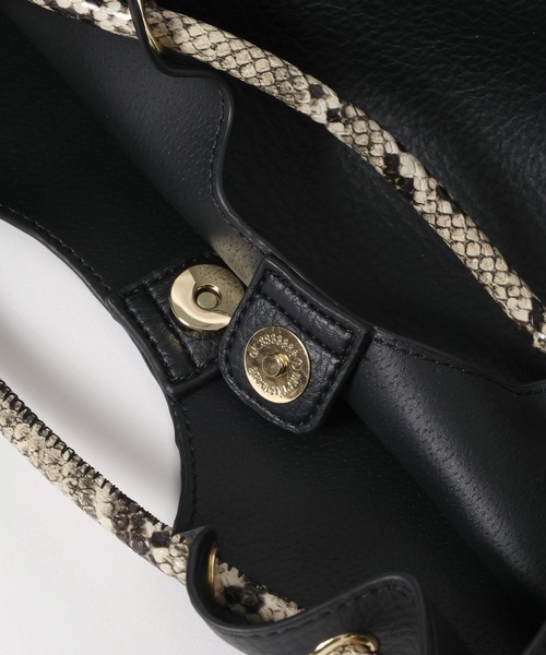 Elura（エルーラ）の「スクエアノットハンドルバッグ/646441（ハンドバッグ・レディース・ブラウン/レッド/ブラック/オフホワイト・FREE）」の14枚目の写真