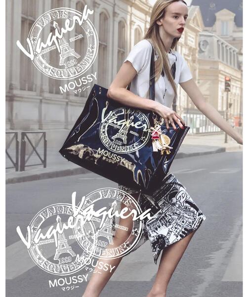 L.H.P（エルエイチピー）の「VAQUERA×MOUSSY/ヴァケラ×マウジー/VQ LARGE SHOPPING BAG（トートバッグ・レディース・ブラック/レッド・L）」の10枚目の写真