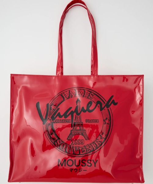 L.H.P(エルエイチピー)の「VAQUERA×MOUSSY/ヴァケラ×マウジー/VQ LARGE SHOPPING BAG(トートバッグ・レディース・ブラック/レッド・L)」の2枚目の写真
