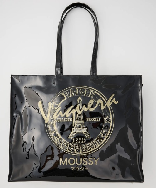 L.H.P(エルエイチピー)の「VAQUERA×MOUSSY/ヴァケラ×マウジー/VQ LARGE SHOPPING BAG(トートバッグ・レディース・ブラック/レッド・L)」の1枚目の写真