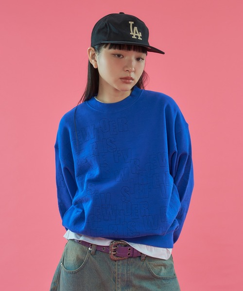WISH FOR EVER(ウィッシュフォーエバー)の「【 3color / 3size 】ORIGINAL LOGO EMBROIDERY DESIGN PULLOVER SWEAT/ オリジナルロゴエンブロイダリースウェットプルオーバー(スウェット・メンズ・レッド/ブラック/ブルー・LARGE/MEDIUM/SMALL)」の3枚目の写真