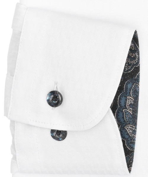 TOKYO SHIRTS（トウキョウシャツ）の「形態安定ノンアイロン ボタンダウン 長袖ビジネスワイシャツ（ビジネスシャツ・メンズ・ホワイト・首回り37cm-裄丈80cm/首回り37cm-裄丈84cm/首回り39cm-裄丈80cm/首回り39cm-裄丈84cm/首回り41cm-裄丈82cm/首回り41cm-裄丈86cm/首回り42cm-裄丈82cm/首回り42cm-裄丈86cm/首回り43cm-裄丈82cm/首回り43cm-裄丈86cm）」の3枚目の写真