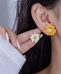 【tood.】バイカラーフラワーピアス