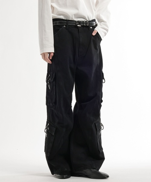 HARE（ハレ）の「【SET UP対応】ファイヤーマンバックルデニムパンツ(HARE)（デニムパンツ・メンズ・ブラック/ブルー系その他・SMALL/MEDIUM）」の2枚目の写真