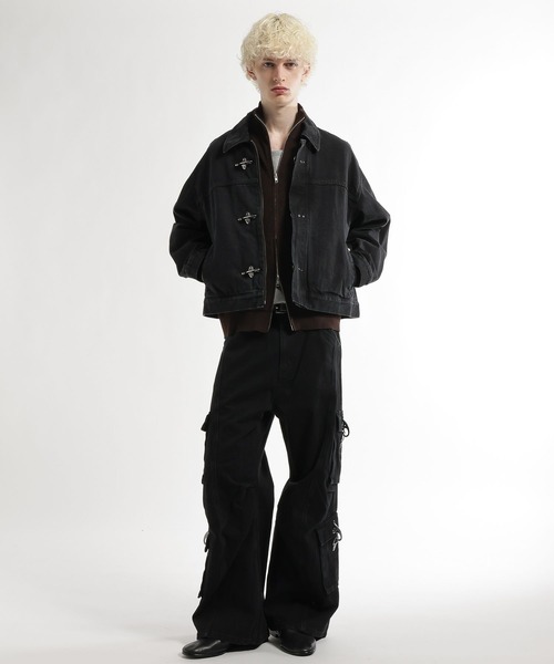 HARE（ハレ）の「【SET UP対応】ファイヤーマンバックルデニムパンツ(HARE)（デニムパンツ・メンズ・ブラック/ブルー系その他・SMALL/MEDIUM）」の9枚目の写真