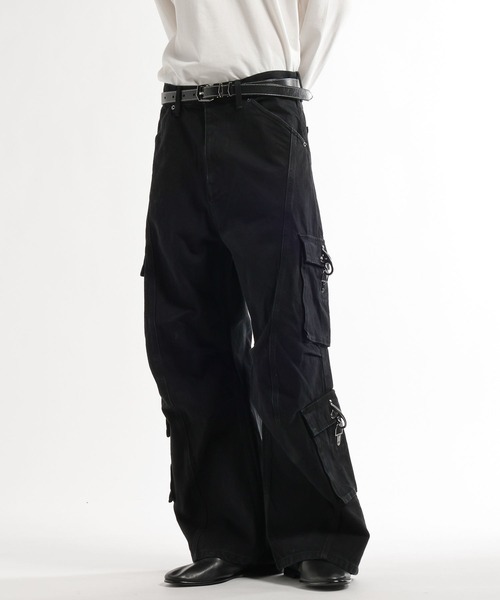 HARE（ハレ）の「【SET UP対応】ファイヤーマンバックルデニムパンツ(HARE)（デニムパンツ・メンズ・ブラック/ブルー系その他・SMALL/MEDIUM）」の3枚目の写真