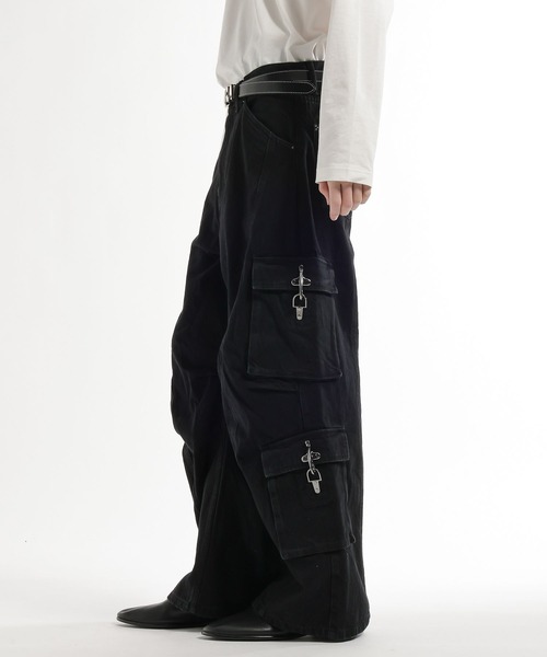 HARE（ハレ）の「【SET UP対応】ファイヤーマンバックルデニムパンツ(HARE)（デニムパンツ・メンズ・ブラック/ブルー系その他・SMALL/MEDIUM）」の13枚目の写真