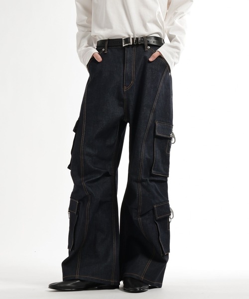 HARE（ハレ）の「【SET UP対応】ファイヤーマンバックルデニムパンツ(HARE)（デニムパンツ・メンズ・ブラック/ブルー系その他・SMALL/MEDIUM）」の16枚目の写真