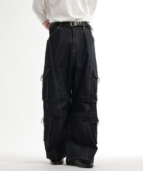 HARE（ハレ）の「【SET UP対応】ファイヤーマンバックルデニムパンツ(HARE)（デニムパンツ・メンズ・ブラック/ブルー系その他・SMALL/MEDIUM）」の10枚目の写真