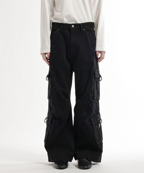 HARE（ハレ）の「【SET UP対応】ファイヤーマンバックルデニムパンツ(HARE)（デニムパンツ・メンズ・ブラック/ブルー系その他・SMALL/MEDIUM）」の7枚目の写真