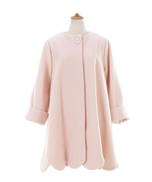 Liala×PG（リアラバイピージー）の「スカラップ フレア 9分袖 コート Liala×PG（ノーカラーコート）」