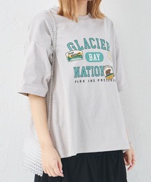 pairmanon（ペアマノン）の「【綿100%】【リンクコーデ】【ママサイズ】ロゴプリント ルーズ半袖Tシャツ（Tシャツ/カットソー）」