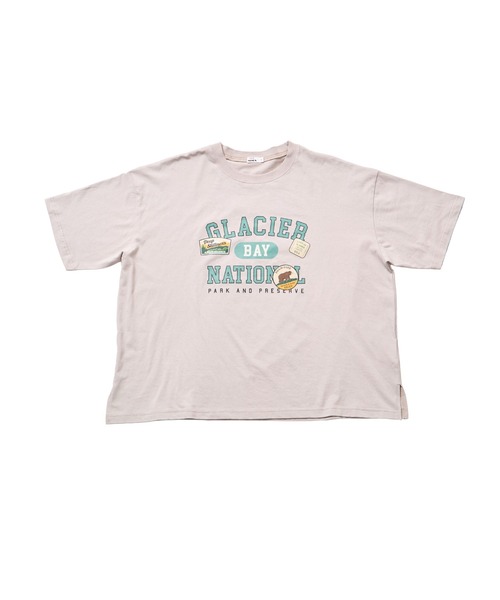 pairmanon(ペアマノン)の「【綿100%】【リンクコーデ】【ママサイズ】ロゴプリント ルーズ半袖Tシャツ(Tシャツ/カットソー・レディース・ブルー/ピンク系その他/グレイッシュベージュ・FREE)」の22枚目の写真