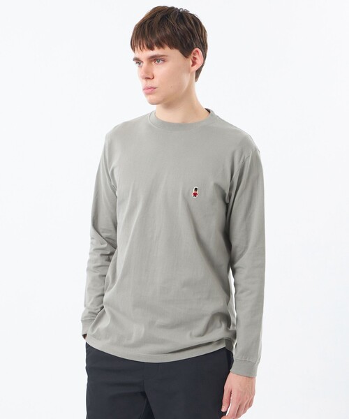 MACKINTOSH PHILOSOPHY(マッキントッシュ フィロソフィー)の「【WEB&一部店舗限定】バッキンガムベア 5.6オンス天竺 ワンポイントクルーネック(Tシャツ/カットソー・メンズ・ブラック/グレー系その他/グリーン系その他2/ホワイト・42/38/40)」の3枚目の写真