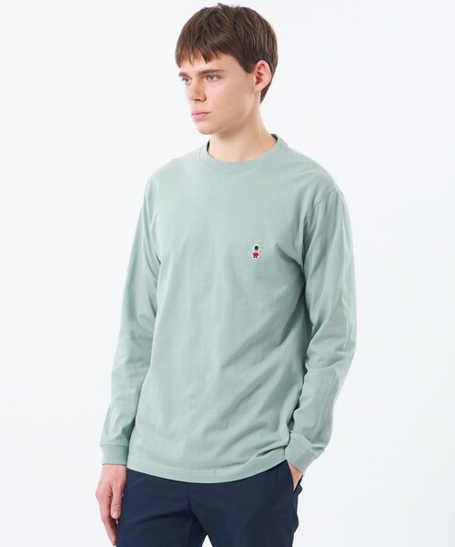 MACKINTOSH PHILOSOPHY(マッキントッシュ フィロソフィー)の「【WEB&一部店舗限定】バッキンガムベア 5.6オンス天竺 ワンポイントクルーネック(Tシャツ/カットソー・メンズ・ブラック/グレー系その他/グリーン系その他2/ホワイト・42/38/40)」の4枚目の写真