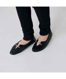 Francfranc（フランフラン）の「ポケッタブル ルームシューズ フォーレザー ブラック（ルームシューズ/スリッパ）」