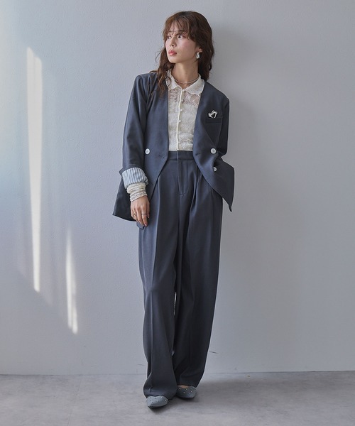 bohmal（ボマール）の「レースパッチワーク襟つきカーディガン（カーディガン/ボレロ・レディース・アイボリー/ブラック・FREE）」の18枚目の写真