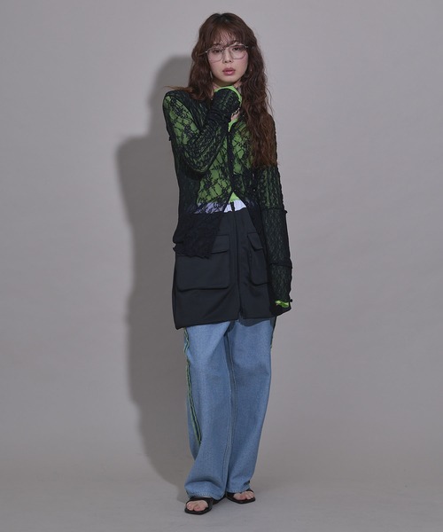 bohmal（ボマール）の「レースパッチワーク襟つきカーディガン（カーディガン/ボレロ・レディース・アイボリー/ブラック・FREE）」の21枚目の写真