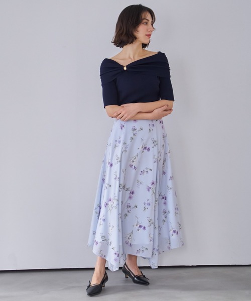 NOELA（ノエラ）の「オフショルパーツデザインニット（ニット/セーター・レディース・ベージュ/ネイビー/オフホワイト・フリー）」の16枚目の写真