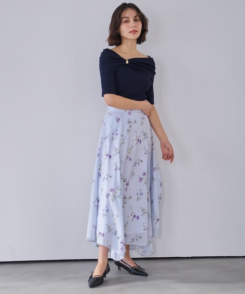 NOELA（ノエラ）の「オフショルパーツデザインニット（ニット/セーター・レディース・ベージュ/ネイビー/オフホワイト・フリー）」の17枚目の写真