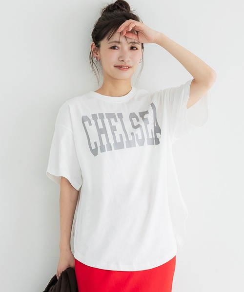 coca（coca）（コカ）の「テールカットカレッジビッグTシャツ（Tシャツ/カットソー・レディース・ライトブルー/ホワイト/ライトグレー/ブラック/ブルー/チャコール/B/A・S/M/L）」の7枚目の写真