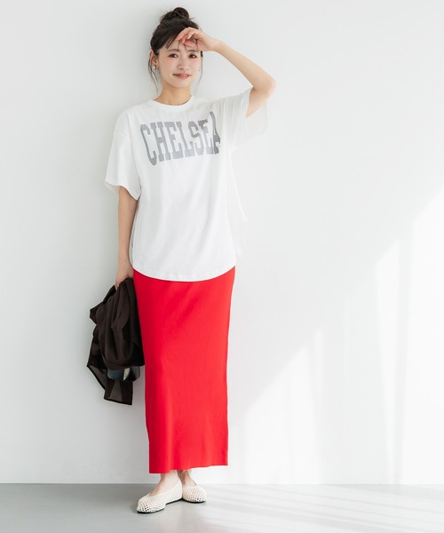 coca（coca）（コカ）の「テールカットカレッジビッグTシャツ（Tシャツ/カットソー・レディース・ライトブルー/ホワイト/ライトグレー/ブラック/ブルー/チャコール/B/A・S/M/L）」の9枚目の写真