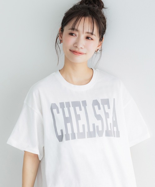 coca（coca）（コカ）の「テールカットカレッジビッグTシャツ（Tシャツ/カットソー・レディース・ライトブルー/ホワイト/ライトグレー/ブラック/ブルー/チャコール/B/A・S/M/L）」の11枚目の写真