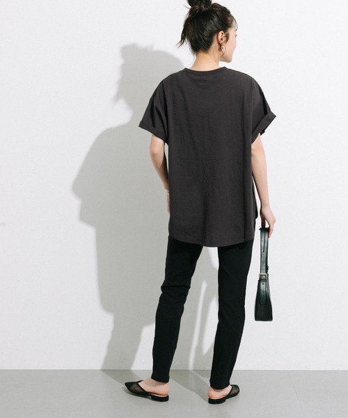 coca（coca）（コカ）の「テールカットカレッジビッグTシャツ（Tシャツ/カットソー・レディース・ライトブルー/ホワイト/ライトグレー/ブラック/ブルー/チャコール/B/A・S/M/L）」の13枚目の写真
