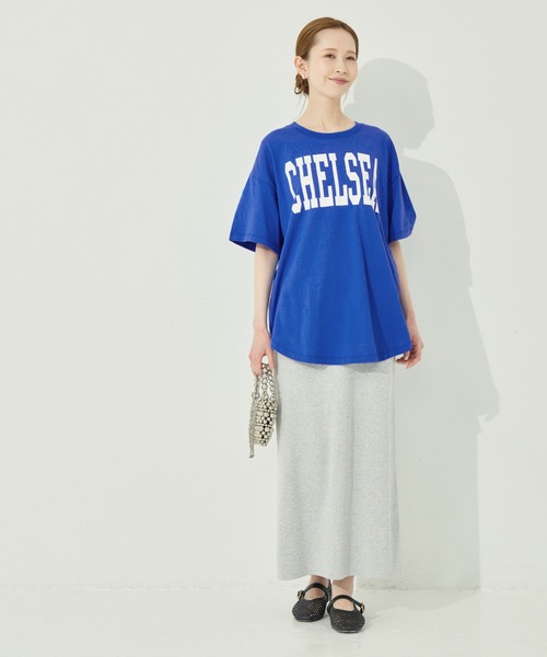 coca（coca）（コカ）の「テールカットカレッジビッグTシャツ（Tシャツ/カットソー・レディース・ライトブルー/ホワイト/ライトグレー/ブラック/ブルー/チャコール/B/A・S/M/L）」の18枚目の写真