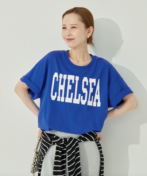 テールカットカレッジビッグTシャツ（Tシャツ/カットソー）｜coca