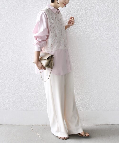 SHIPS（シップス）の「〈手洗い可能〉梳毛調ポケット デザイン ストレッチ ドロスト パンツ（その他パンツ・レディース・ブラウン/ネイビー/オフホワイト/ナチュラル・36/38）」の8枚目の写真