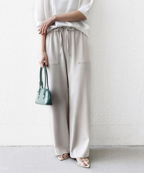 SHIPS（シップス）の「〈手洗い可能〉梳毛調ポケット デザイン ストレッチ ドロスト パンツ（その他パンツ・レディース・ブラウン/ネイビー/オフホワイト/ナチュラル・36/38）」の17枚目の写真