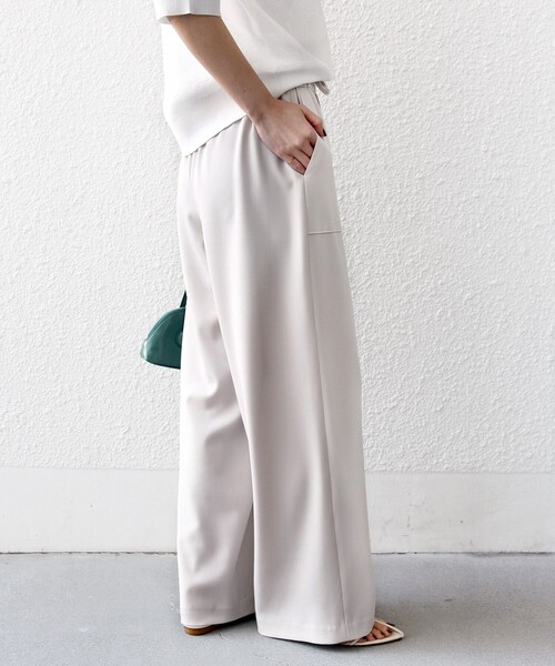 SHIPS（シップス）の「〈手洗い可能〉梳毛調ポケット デザイン ストレッチ ドロスト パンツ（その他パンツ・レディース・ブラウン/ネイビー/オフホワイト/ナチュラル・36/38）」の19枚目の写真