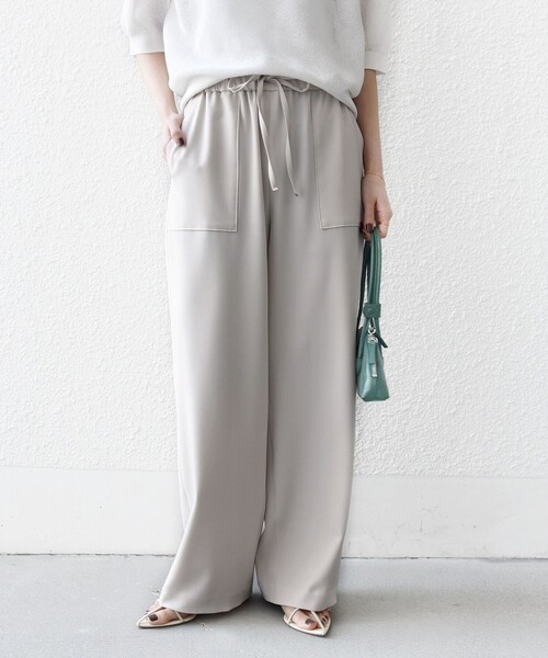 SHIPS（シップス）の「〈手洗い可能〉梳毛調ポケット デザイン ストレッチ ドロスト パンツ（その他パンツ・レディース・ブラウン/ネイビー/オフホワイト/ナチュラル・36/38）」の20枚目の写真