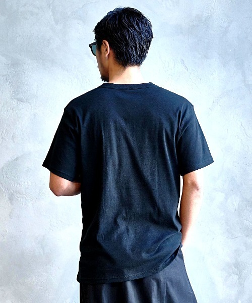 SILVER BULLET(シルバーバレット)の「『JEMORGAN LONG JOHNS/ジェーイーモーガンロングジョーンズ』フライス半袖ヘンリーTシャツ【+】(Tシャツ/カットソー・メンズ・チャコール/ブラック/杢グレー/オフホワイト・L/XL/M)」の11枚目の写真