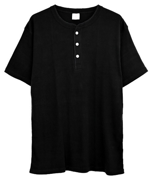 SILVER BULLET(シルバーバレット)の「『JEMORGAN LONG JOHNS/ジェーイーモーガンロングジョーンズ』フライス半袖ヘンリーTシャツ【+】(Tシャツ/カットソー・メンズ・チャコール/ブラック/杢グレー/オフホワイト・L/XL/M)」の14枚目の写真