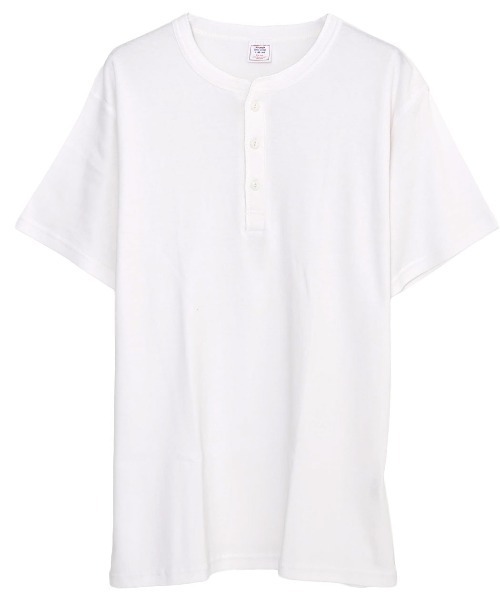 SILVER BULLET(シルバーバレット)の「『JEMORGAN LONG JOHNS/ジェーイーモーガンロングジョーンズ』フライス半袖ヘンリーTシャツ【+】(Tシャツ/カットソー・メンズ・チャコール/ブラック/杢グレー/オフホワイト・L/XL/M)」の13枚目の写真