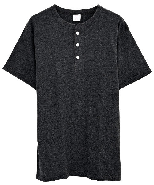 SILVER BULLET(シルバーバレット)の「『JEMORGAN LONG JOHNS/ジェーイーモーガンロングジョーンズ』フライス半袖ヘンリーTシャツ【+】(Tシャツ/カットソー・メンズ・チャコール/ブラック/杢グレー/オフホワイト・L/XL/M)」の17枚目の写真
