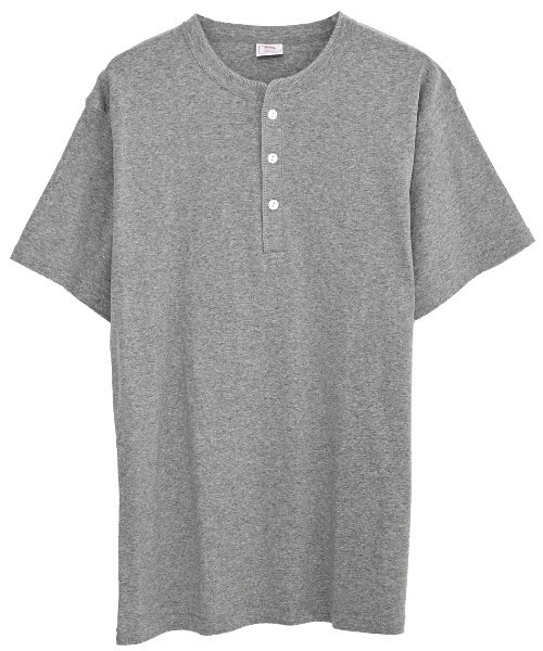 SILVER BULLET(シルバーバレット)の「『JEMORGAN LONG JOHNS/ジェーイーモーガンロングジョーンズ』フライス半袖ヘンリーTシャツ【+】(Tシャツ/カットソー・メンズ・チャコール/ブラック/杢グレー/オフホワイト・L/XL/M)」の16枚目の写真