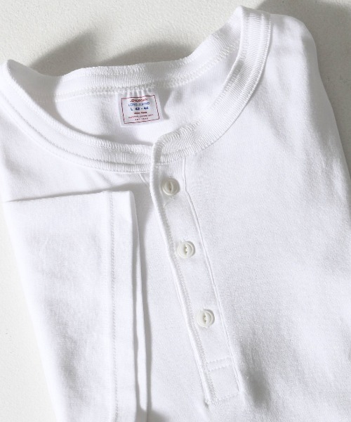 SILVER BULLET(シルバーバレット)の「『JEMORGAN LONG JOHNS/ジェーイーモーガンロングジョーンズ』フライス半袖ヘンリーTシャツ【+】(Tシャツ/カットソー・メンズ・チャコール/ブラック/杢グレー/オフホワイト・L/XL/M)」の18枚目の写真