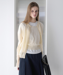 LEVAR（レバー）の「Layered Knit Cardigan Set - Cream Butter（ニット/セーター）」