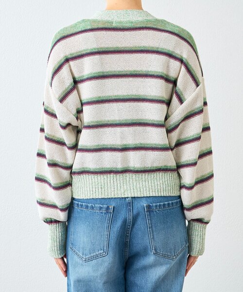 RIVE DROITE（リヴドロワ）の「予約【存在感抜群】マルチボーダーカーデ（カーディガン/ボレロ・レディース・ホワイト系その他/ブラウン・FREE）」の15枚目の写真