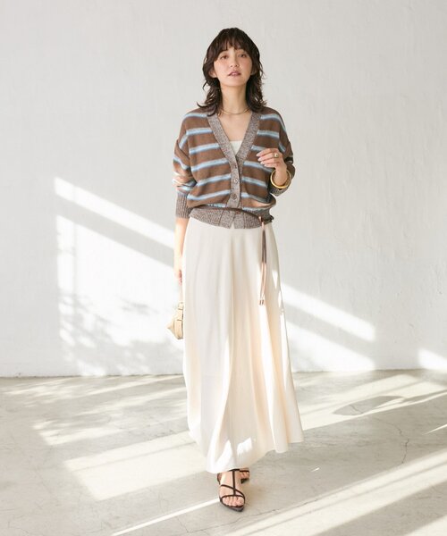 RIVE DROITE（リヴドロワ）の「予約【存在感抜群】マルチボーダーカーデ（カーディガン/ボレロ・レディース・ホワイト系その他/ブラウン・FREE）」の20枚目の写真
